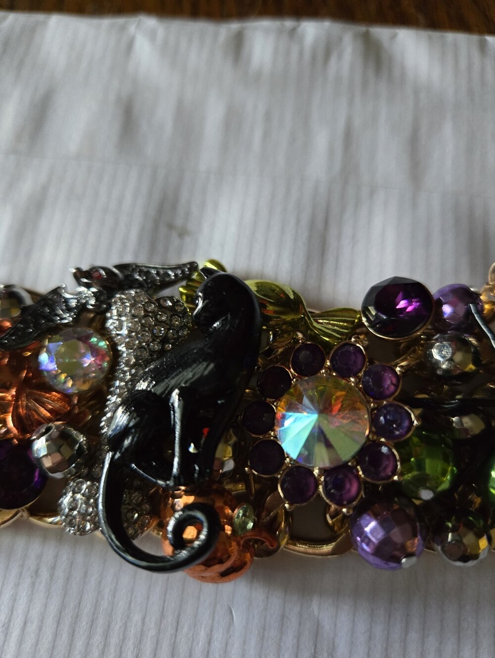 Betsey Johnson Jewel-Toned Statement Bracelet